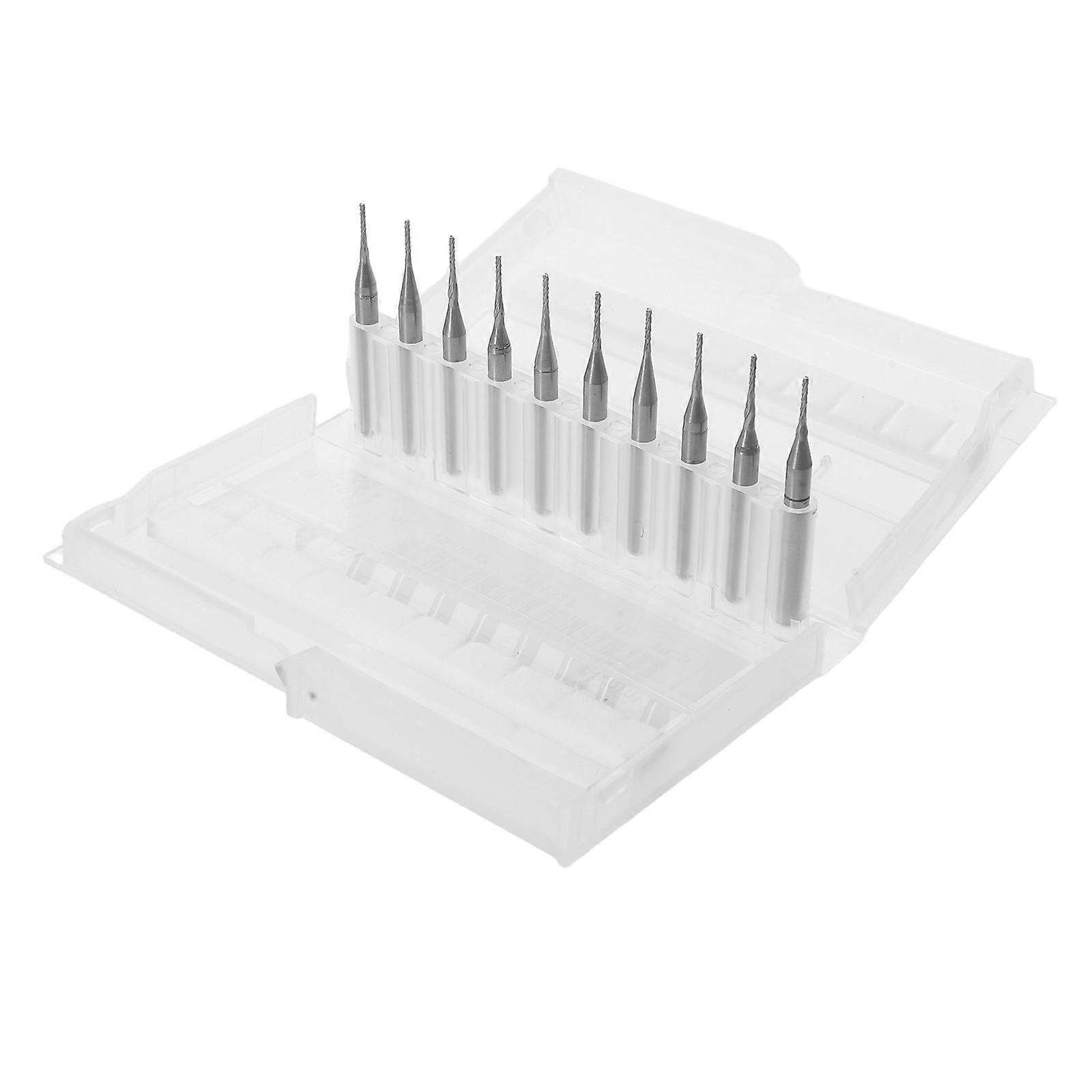 Cylindrical End Mill Engraving Bits Set 10Pcs CNC Router Tool For Industrial Machining Of Wood Metal And Plastic