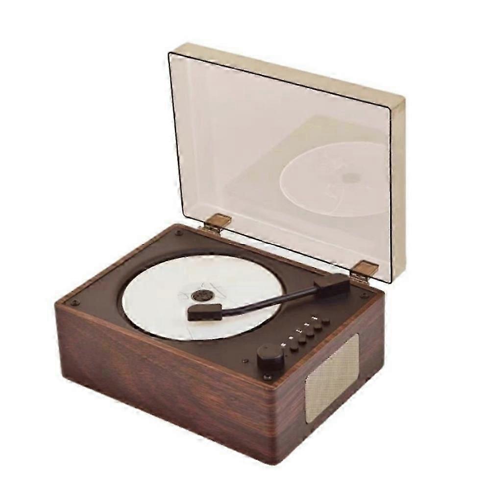 Retro CD Player Rechargeable Wireless Bluetooth 5.0 Speaker Portable Home Music Player USB 3.5mm AUX Desktop CD Player for Phone