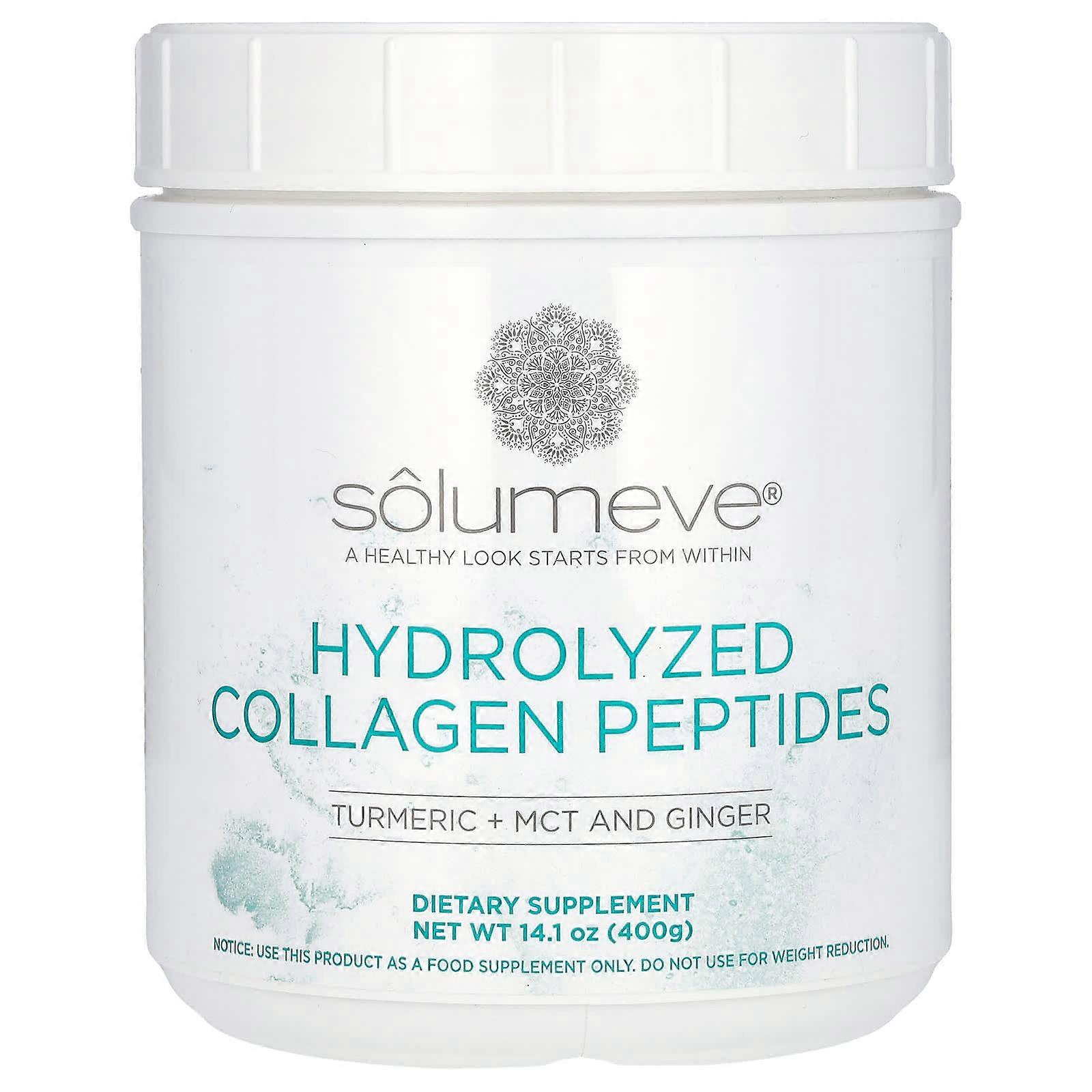 Hydrolyzed Collagen Peptides with Turmeric, MCT, and Ginger, 14.1 oz (400 g)