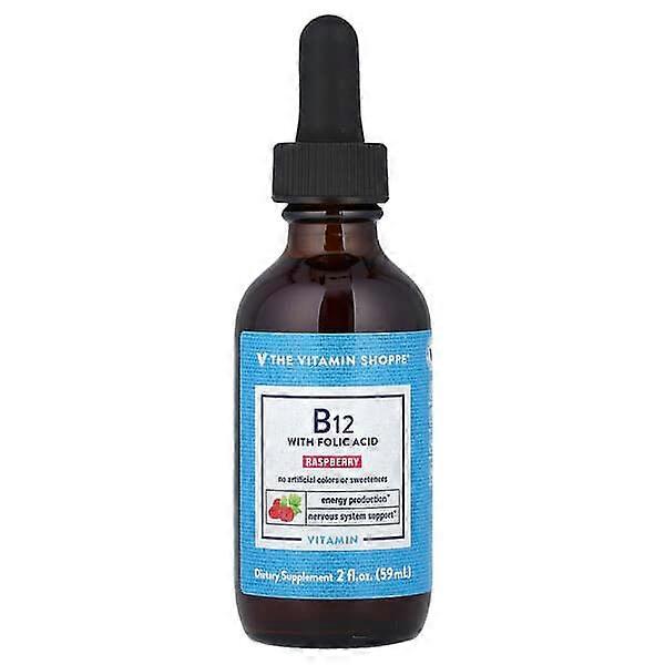 The Vitamin Shoppe, Vitamin B12 with Folic Acid, Raspberry, 2 fl oz (59 ml)