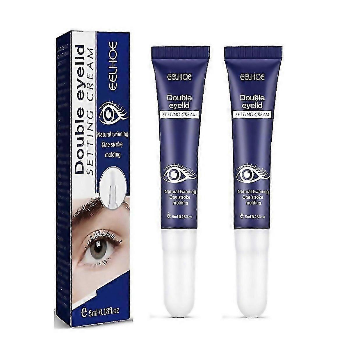 For 2pcs Natural Traceless Double Eyelid Styling Setting Glue Invisible Quickdrying Eyelid Sticker L