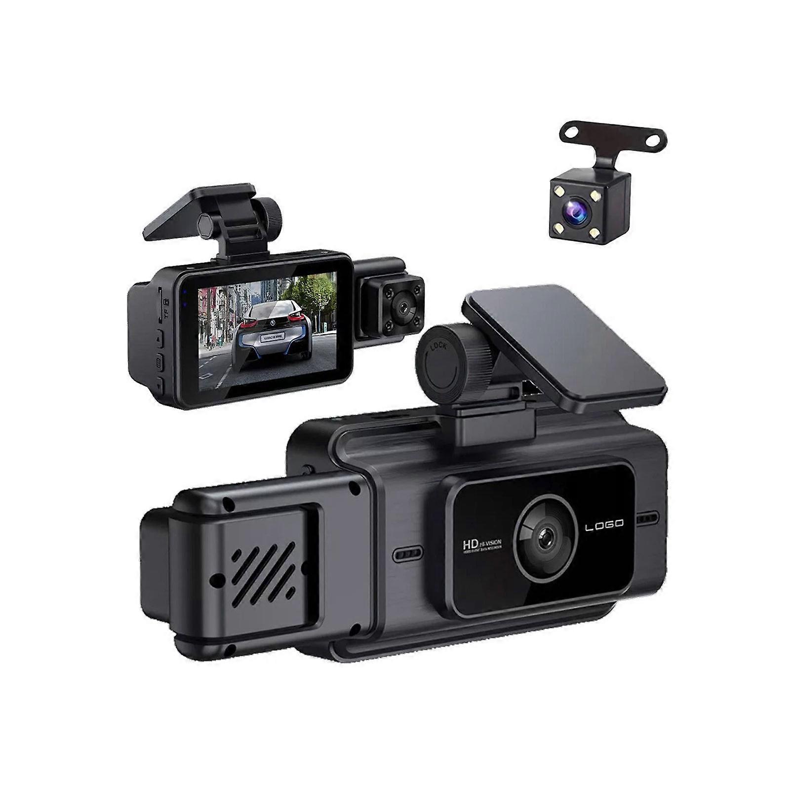 Front and Rear Inside Car Camera Wifi Three Lens Dash Cam 1080P Car DVR RecordcB