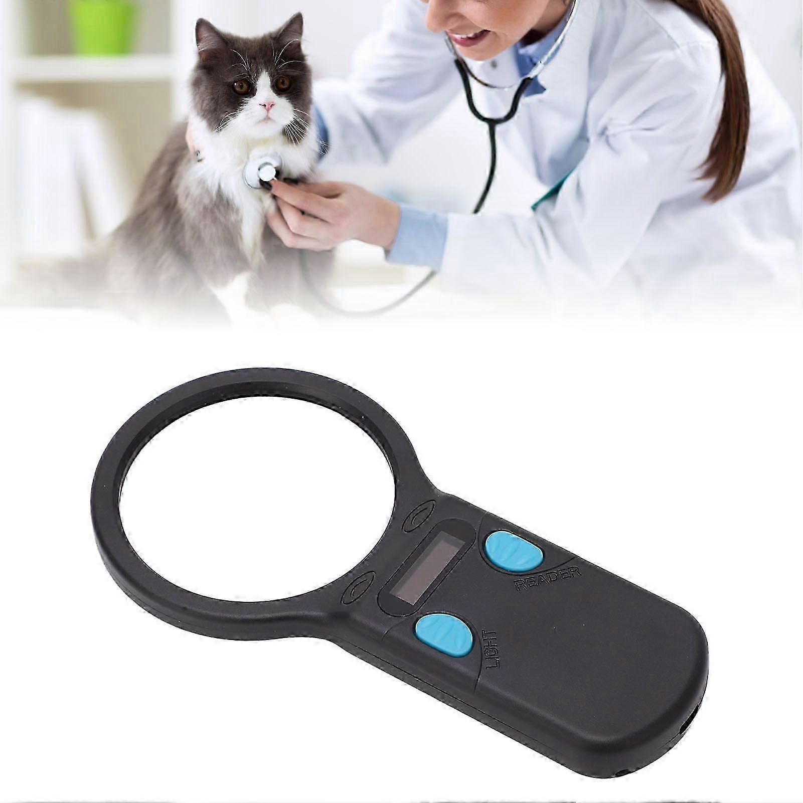 Ssrgv Pet Microchip Scanner With Magnifying Glass Led Light Animal Rfid Chip Reader For Dog Cat Pig