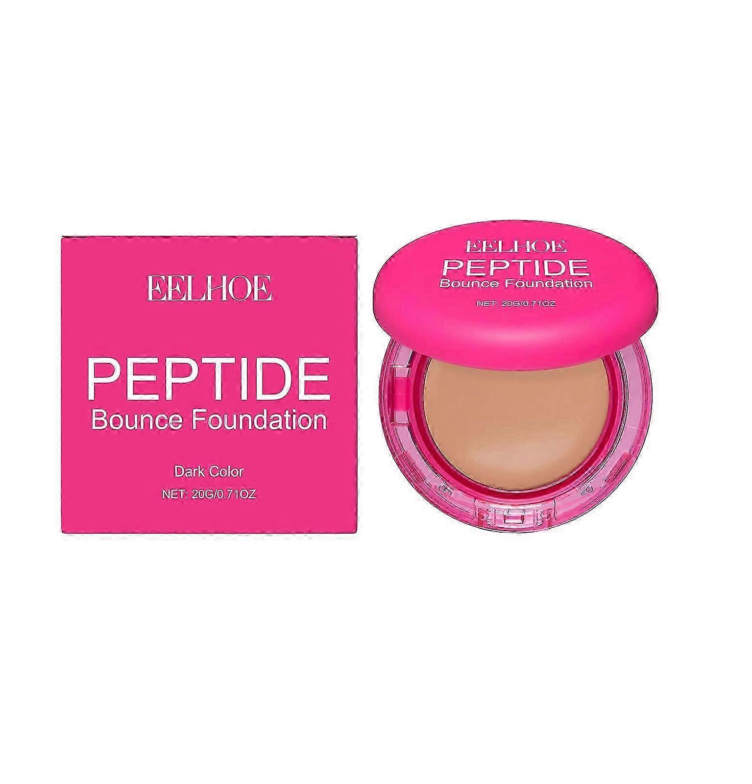 Peptide Bounce Foundation, Peptide Bounce Balm Foundation, feuchtigkeitsspendende, Anti-Aging-Make-up-Foundation für reife Haut, natürliche, mittelstark aufbaubare Deckkraft