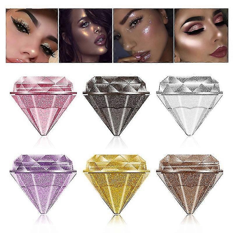 Diamond Style 6 Colors Glitter Eyeshadow Make Up Palette Shimmer