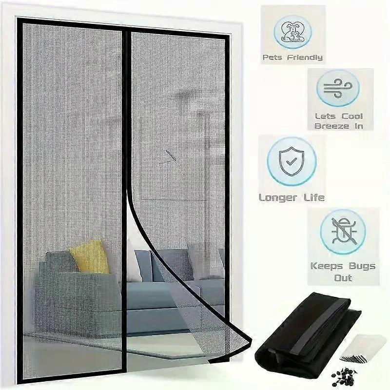 Magnetic Mosquito Net, Summer Insect Fly Control, Door Curtain Net, Living Room, Bedroom Curtain, Automatic Closing Door Screen