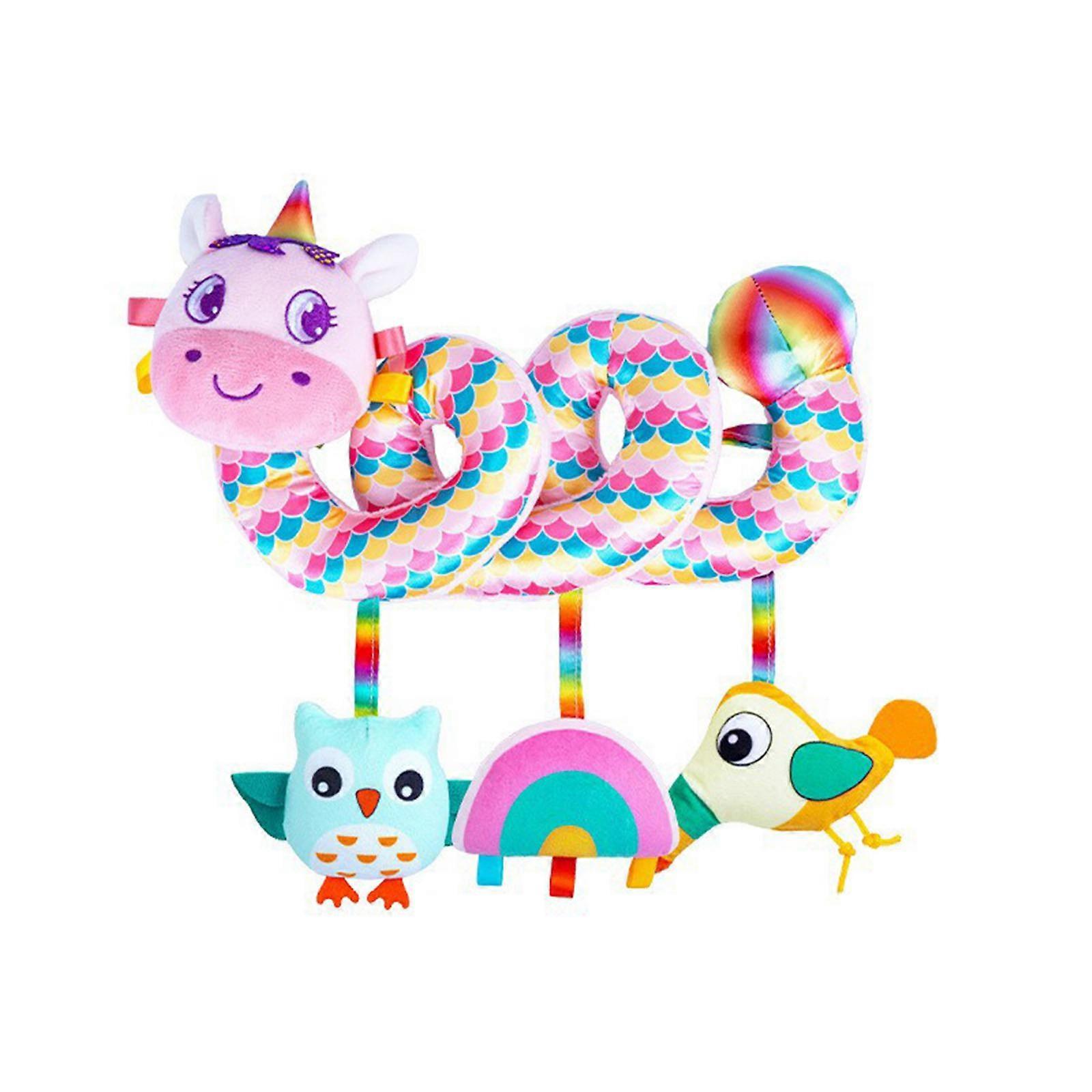 Easy Install Infant Crib Toy Colorful Visual Development Aid Soft Noise Maker For Newborns Calming And Relaxation Multicolor