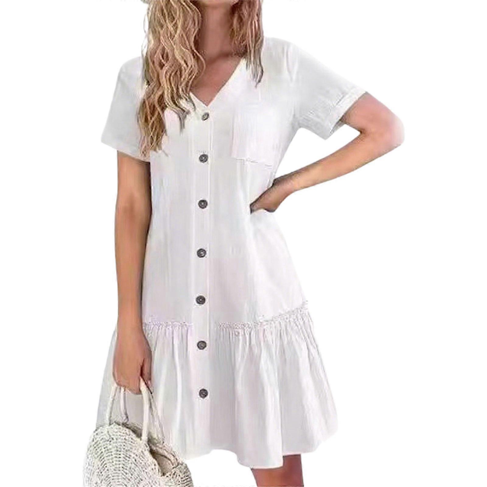 sachin and babi light blue dress Button Down Shirt Dress Short Sleeve Denim Short Sleeves Button-up Shirt  Dress main image 1