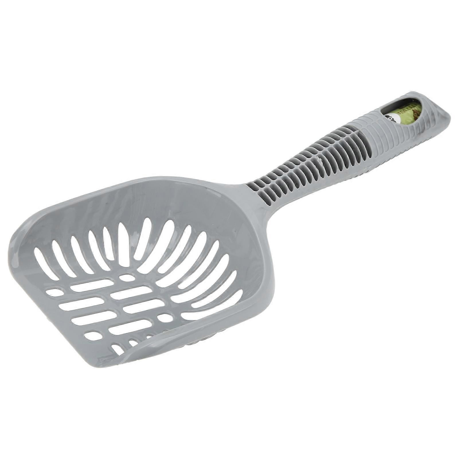 Cat Litter Shovel Large Capacity Easy to Clean Cat Poop Shovel with Handle and Garbage Bag for Small Pets Cats