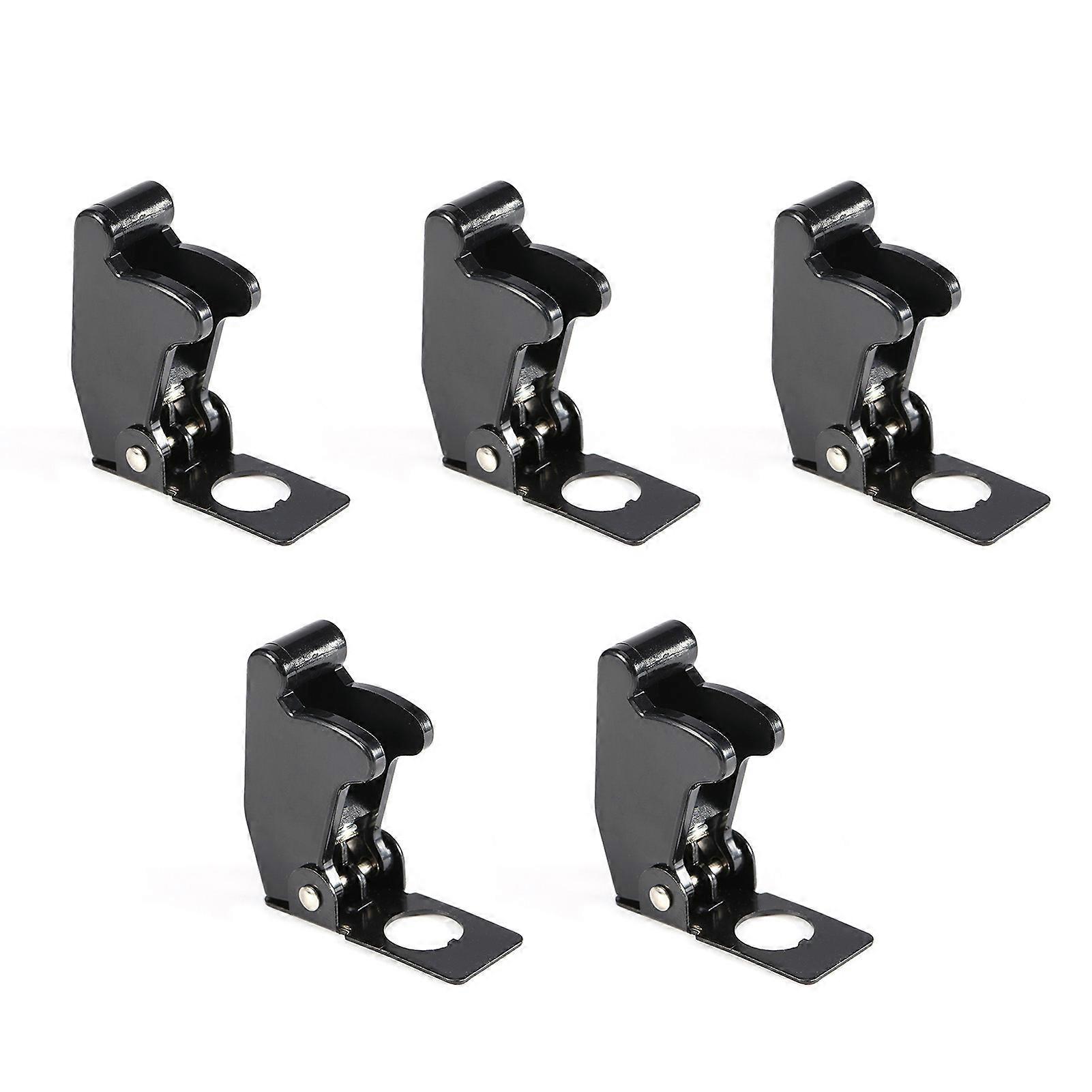 5Pcs Black Safety Switch Flip Cap Cover Guard For Car Toggle Switch