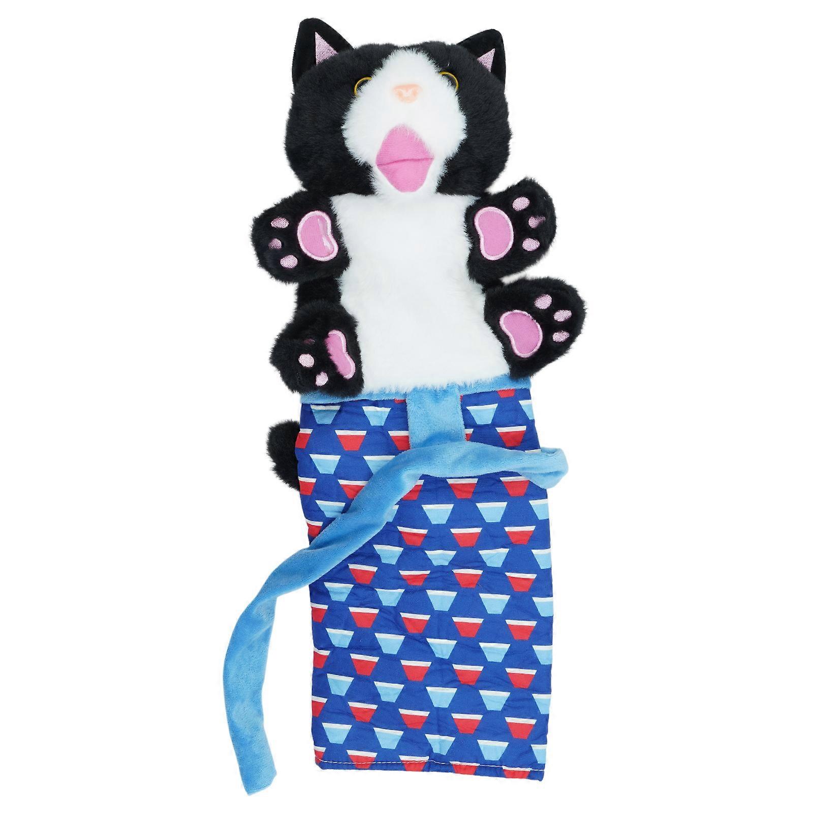 Interactive Plush Cats Hand Puppet Toy for Safe and Fun Wrestling Play with Your Feline Companion Multicolor