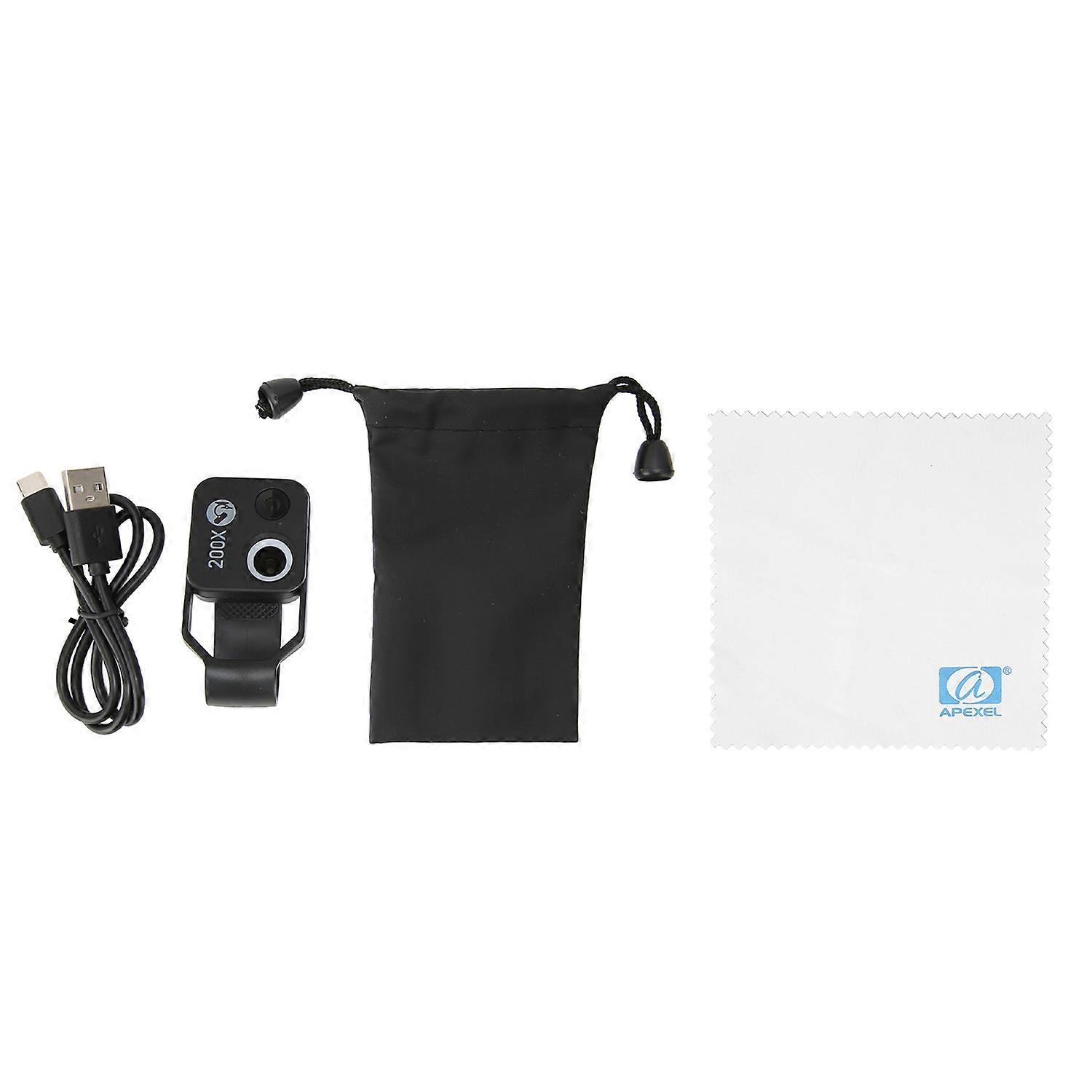 200X Phone Mini Pocket Microscope with CPL Lens Universal Phone Microscope Clip for IPhone for Andri