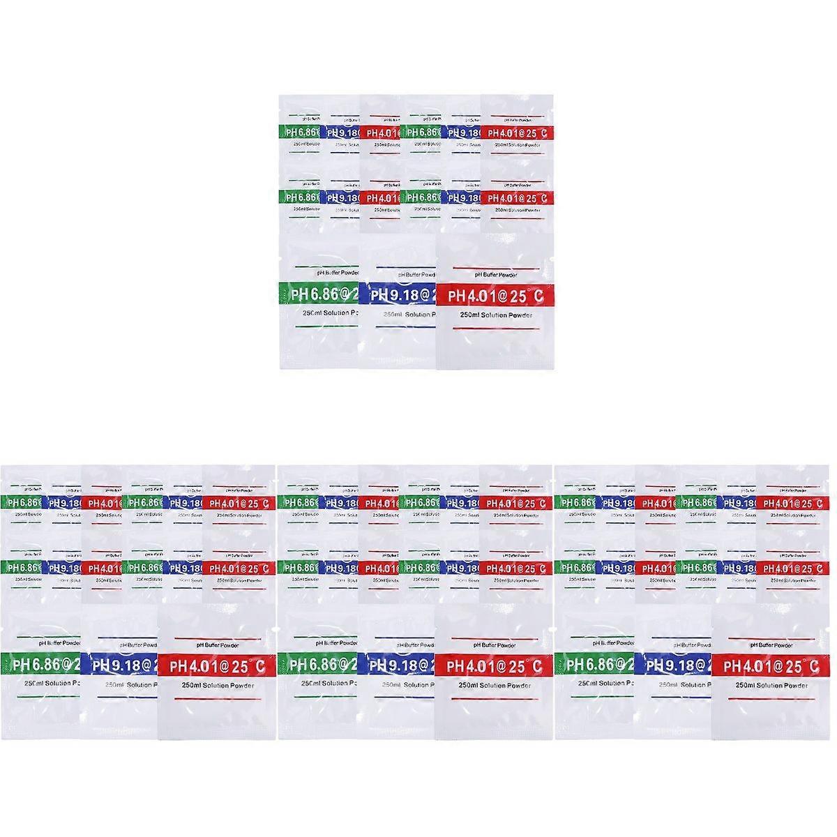 60 pcs  PH Calibration Solution Powders PH Calibration Powder Solution Testing ph4.01+6.86+9.18