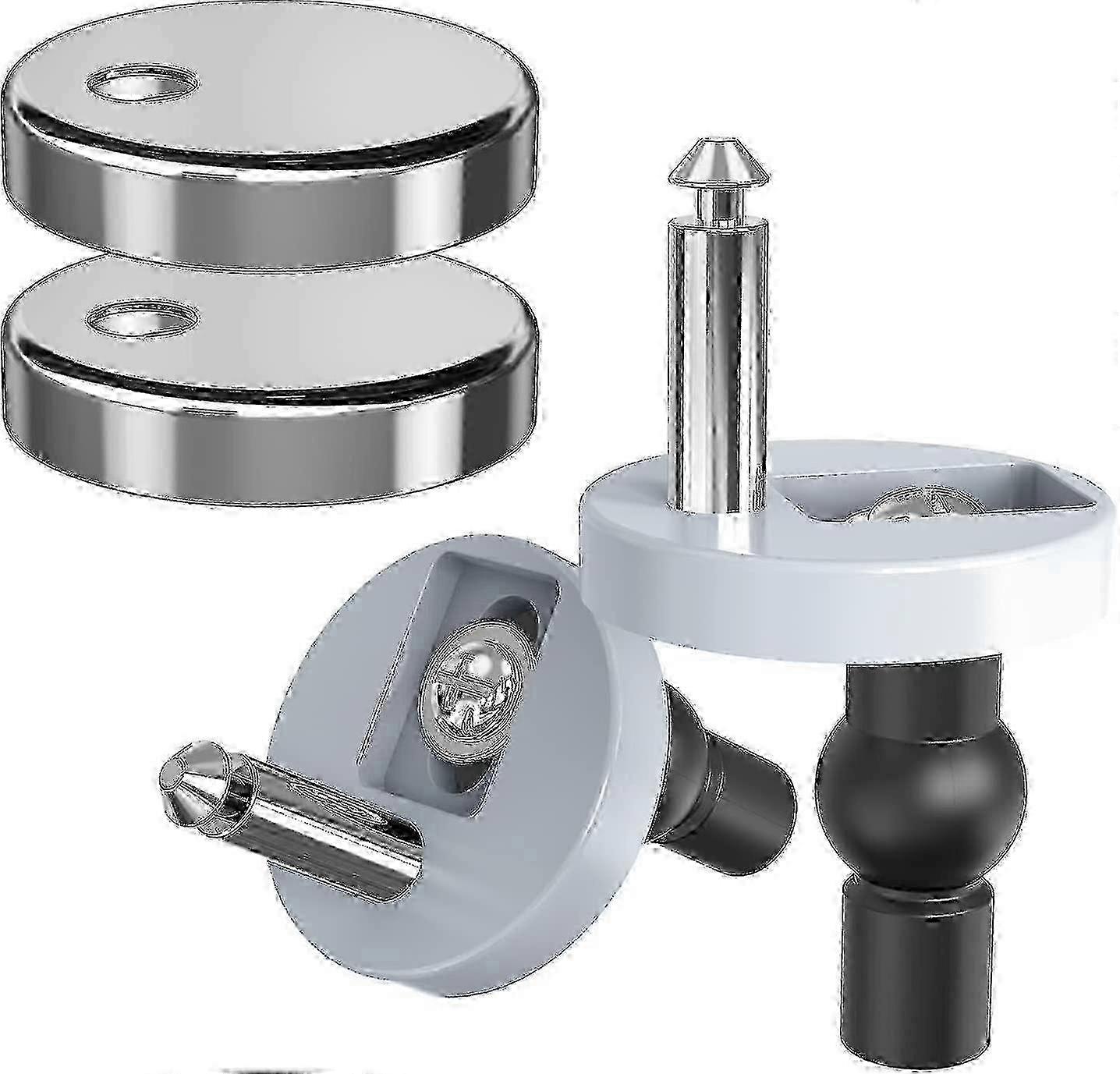 Universal Quick-Release Toilet Seat Hardware with Top Hinges and Blind Hole Mounts for WC Seats Edition 1107