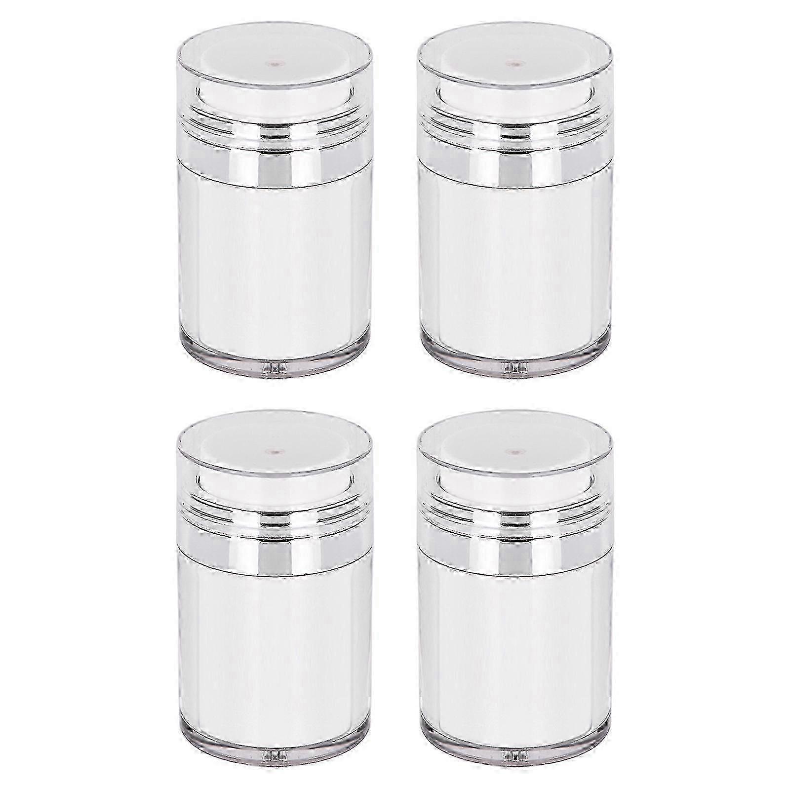Leak Proof 4PCS Refillable Vacuum Pump Cream Jars for Travel Essentials