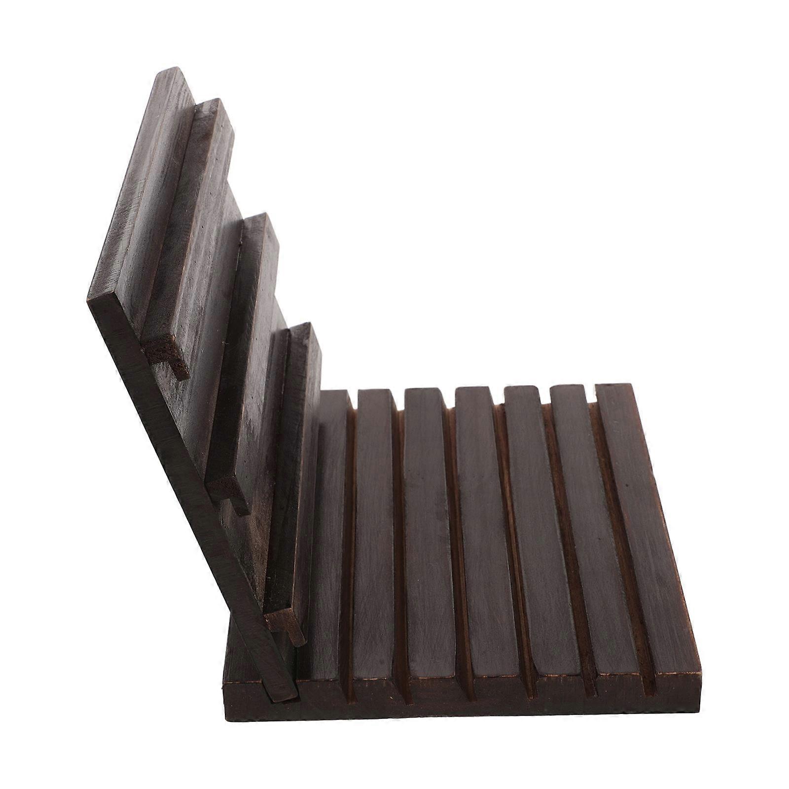 Wooden Challenge Coin Holder for Display Coffee Color Durable Design