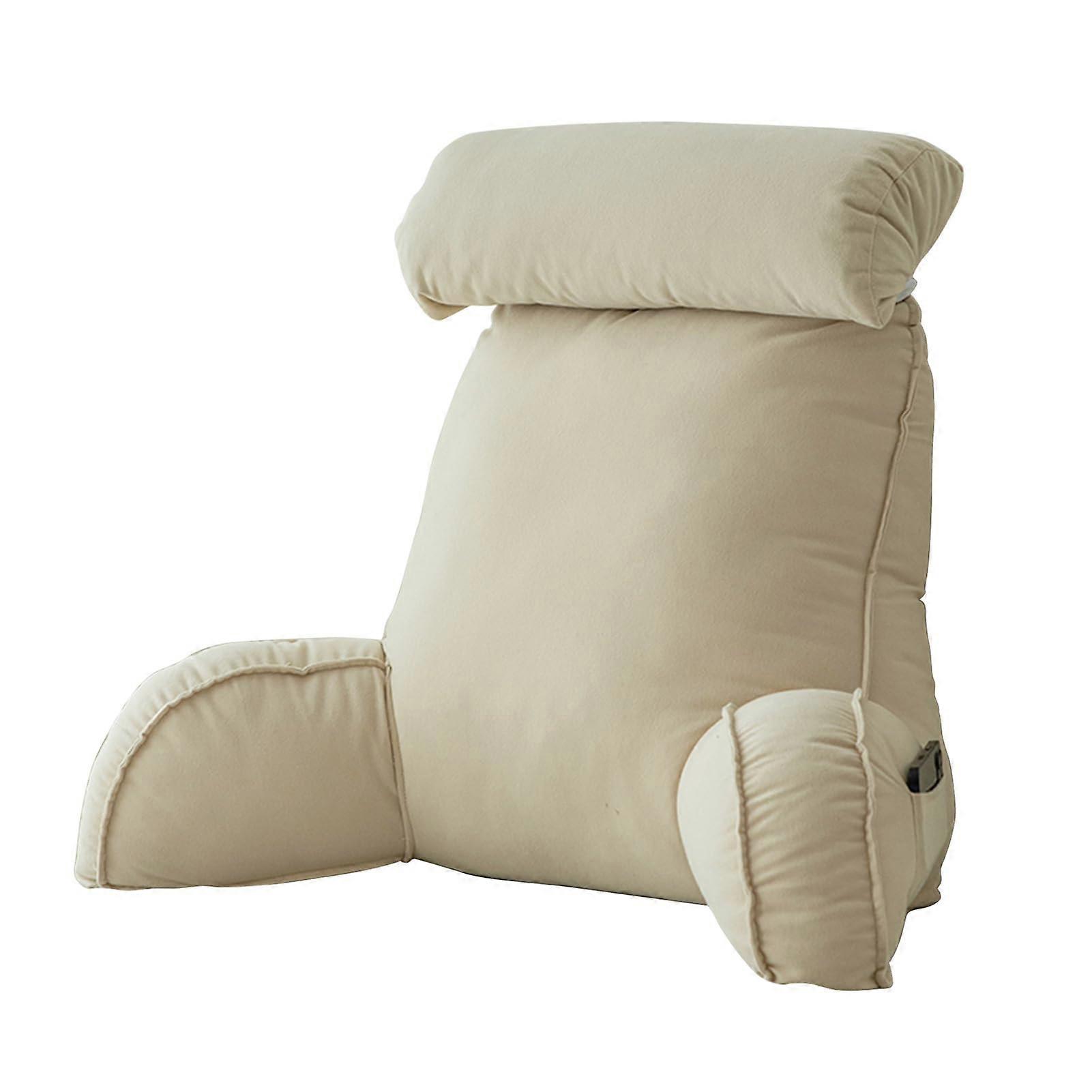 Reading Pillow with Armrests, Ergonomic Backrest Cushion for Bed, Sofa, Laptop Work, Reading, Gaming