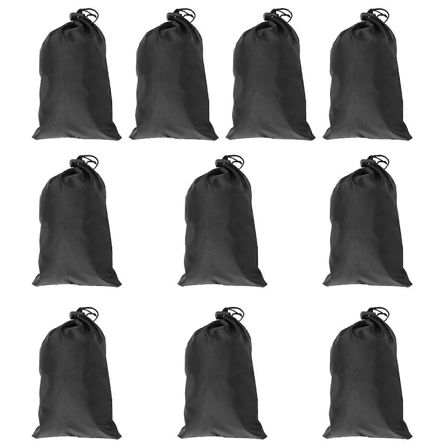 Black Drawstring Carry Bag Polyester Drawstring Pouch Waterproof Skipping Rope Storage Bag