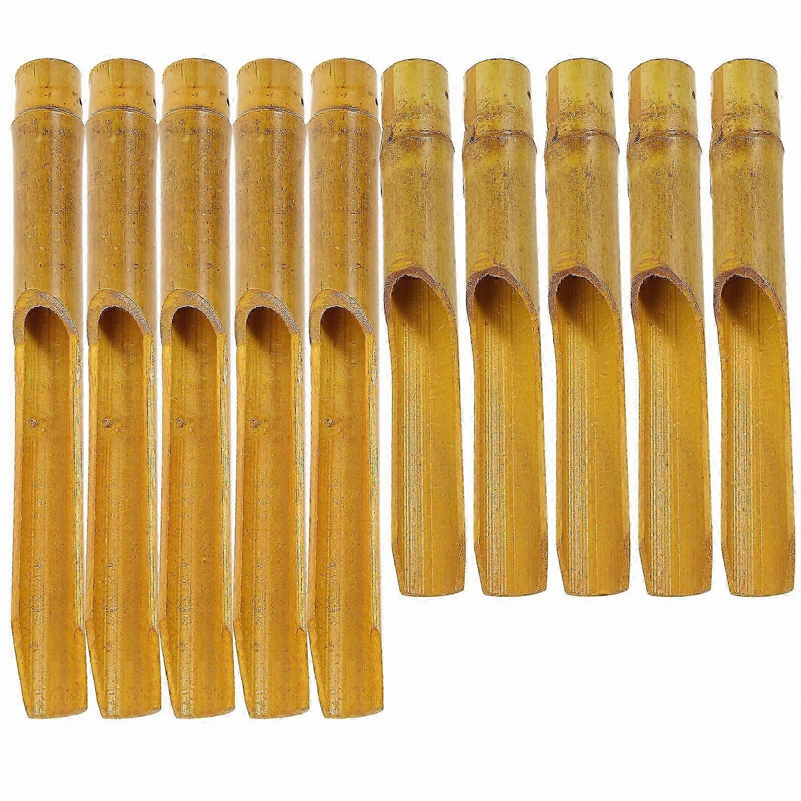 10 Pieces Bamboo Tubes for DIY Wind Chime Crafting Replacement Components