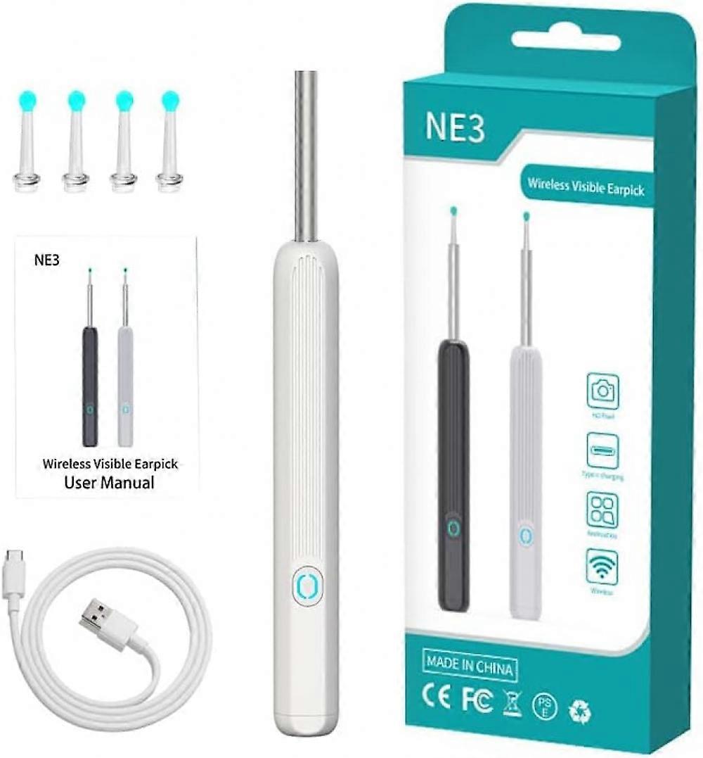 Wireless Smart Visual Ear Cleaner Usb WiFi Otoscope TW1 Ear Wax Removal Tool Set with Camera Ear Endoscope HD Compatible with iPhone iPad Android