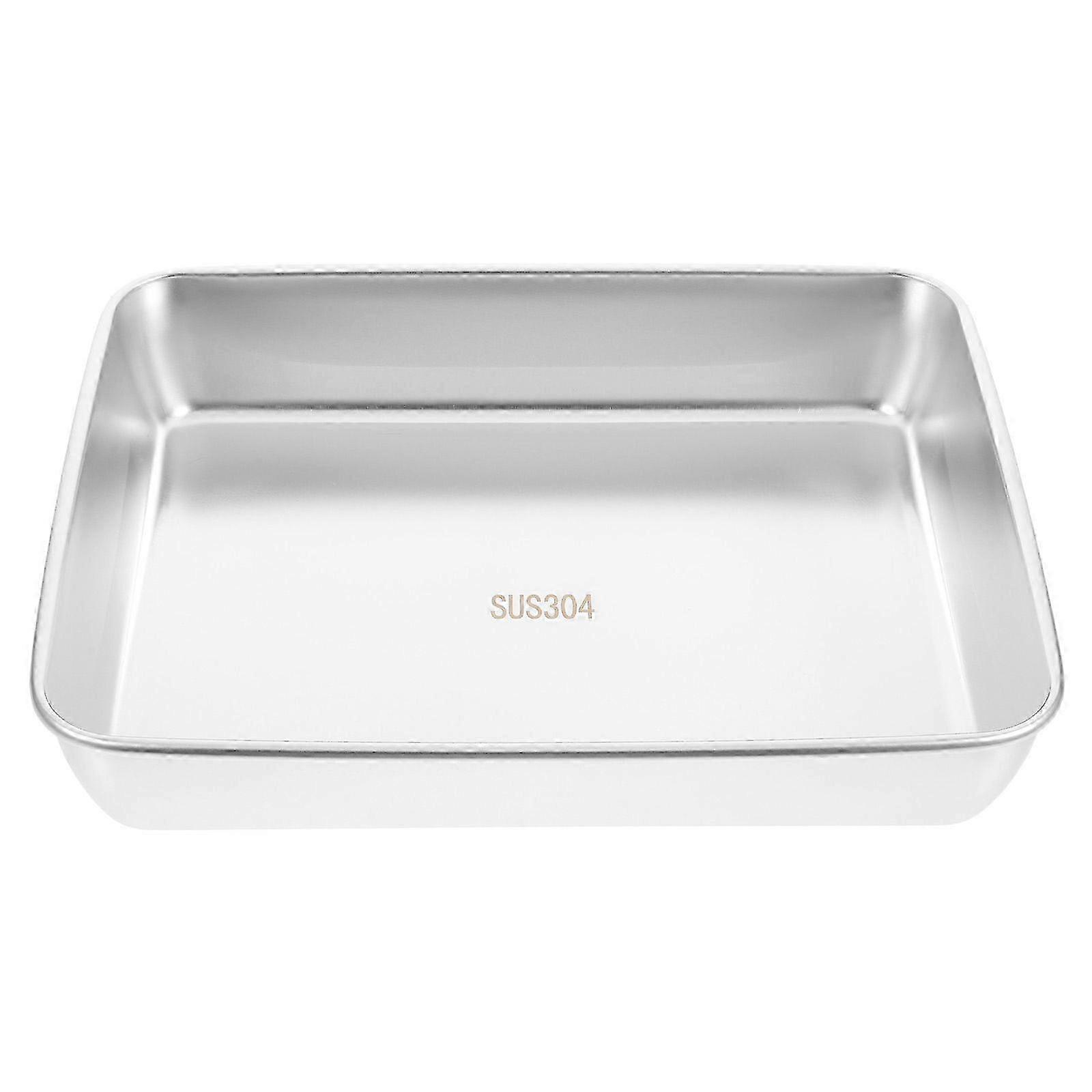 Rectangle Baking Pan Oven Tray Bread Baking Pan Multi-functional Storage Tray (L)