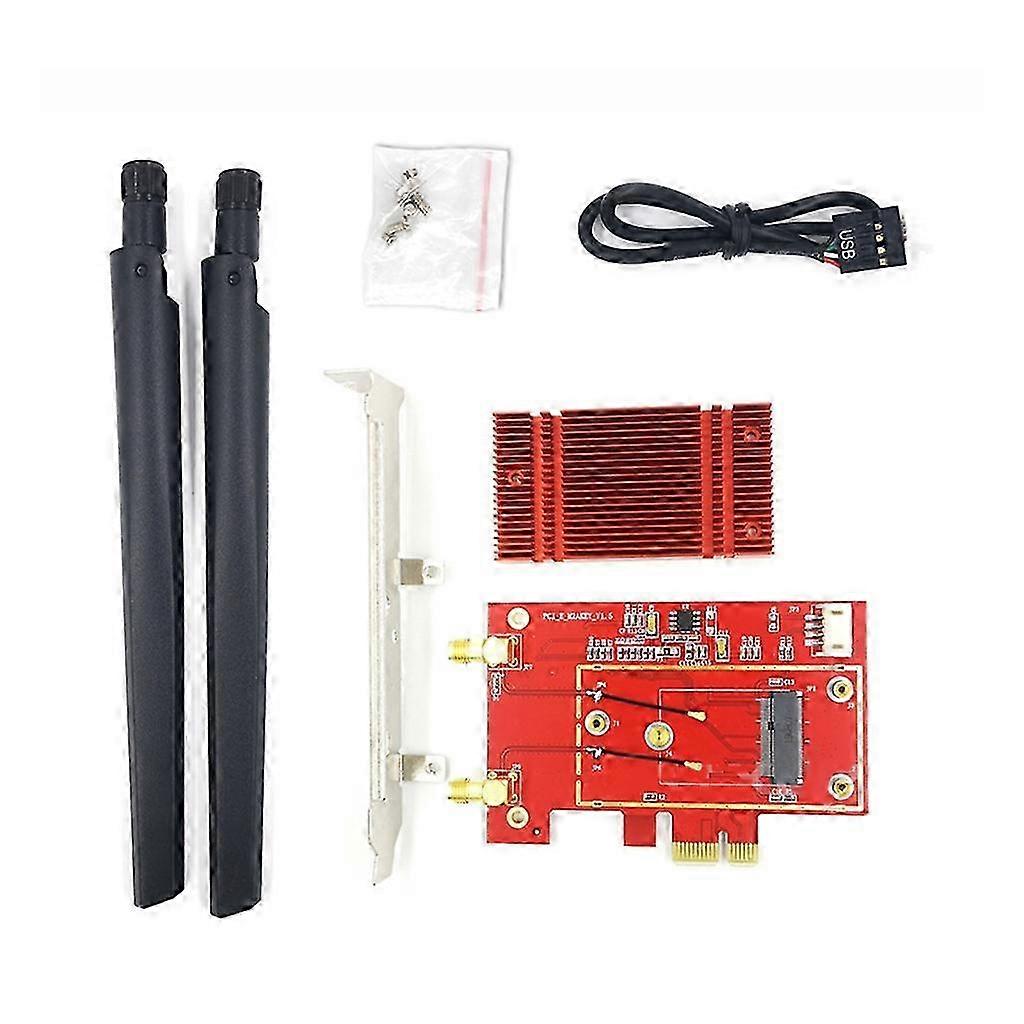 NGFF-M.2 Wireless Wifi Card Convert to PCI-E 1X 4X 8X 16X Desktop Bluetooth-compaible Converter for AX200 9260ac 8260ac