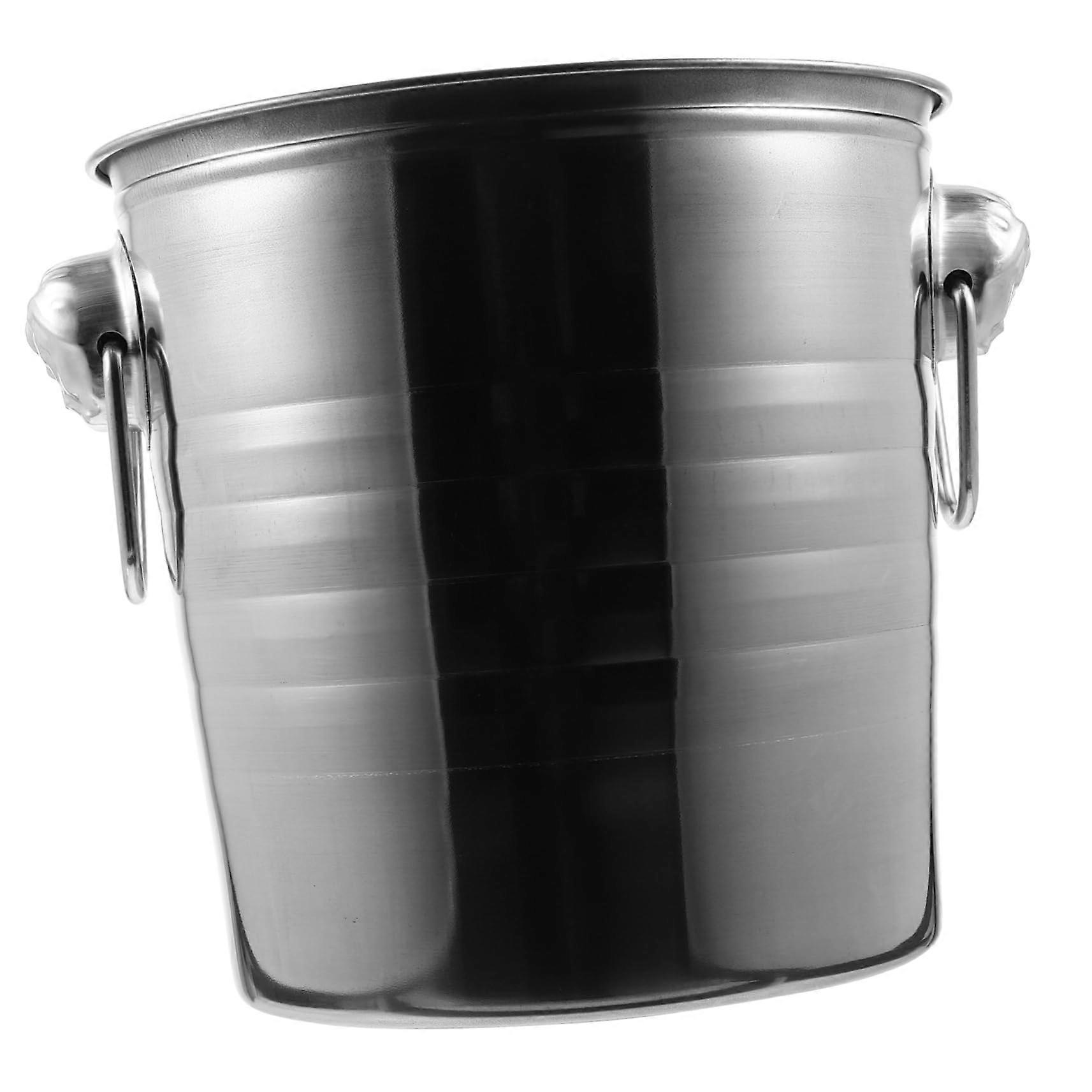 Ice Bucket with Handles Portable Desktop Cooler for Parties Festivals 20.5x20.5x20cm