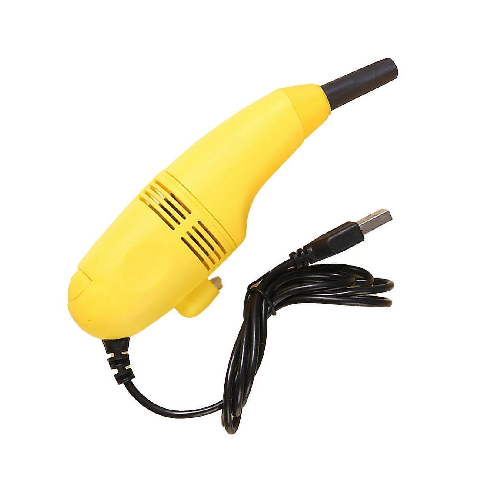 USB Keyboard Vacuum Cleaner with USB Power for Laptop and PC, Portable Handheld Dust Remover (Yellow)