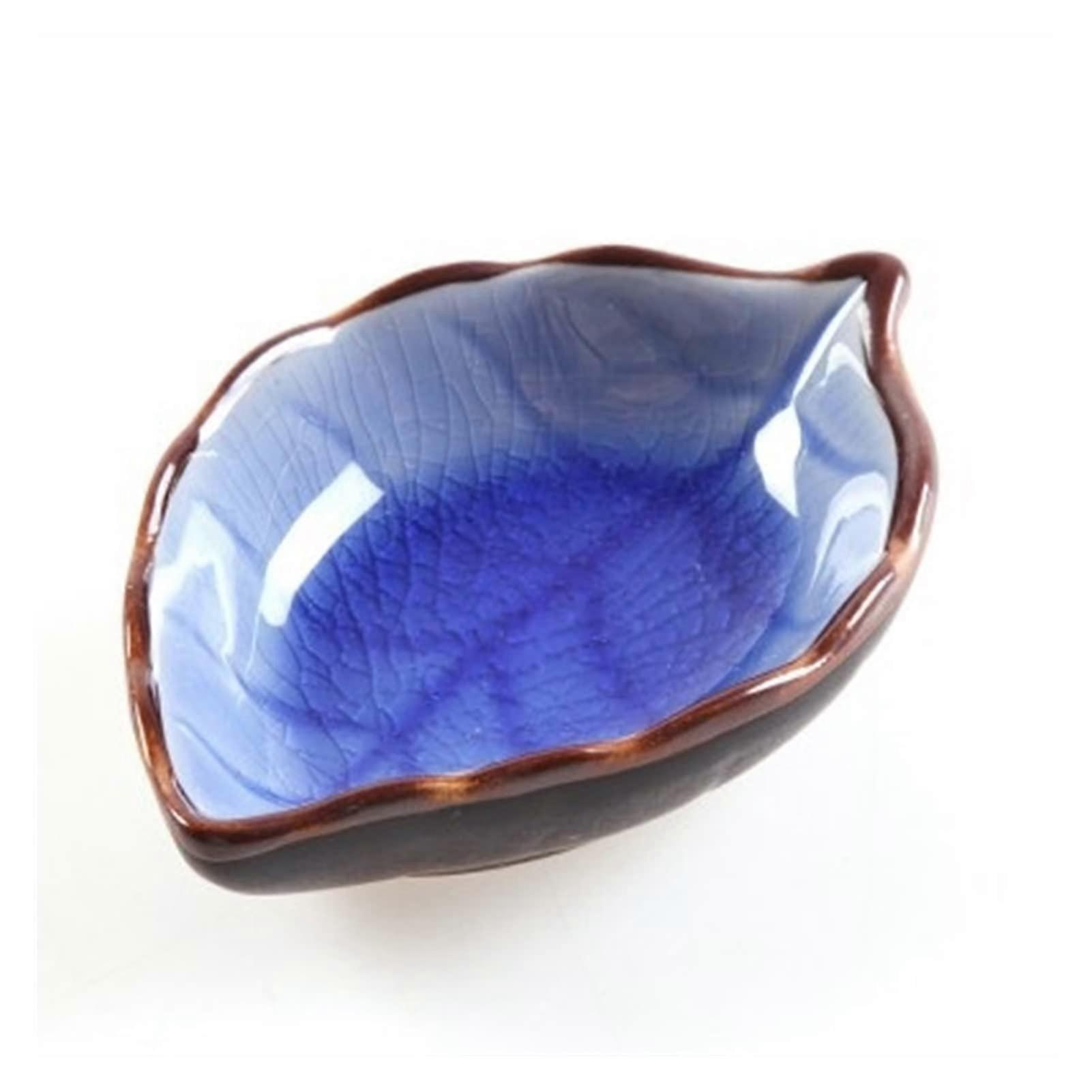 Small Dipping Bowls Ceramic Soy Sauce Dish Stackable Condiment Plates for Snacks and Desserts Green Blue