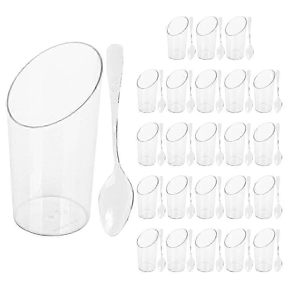 Delicate Mousse Cups Clear Dessert Cups for Drinking Use 24Sets