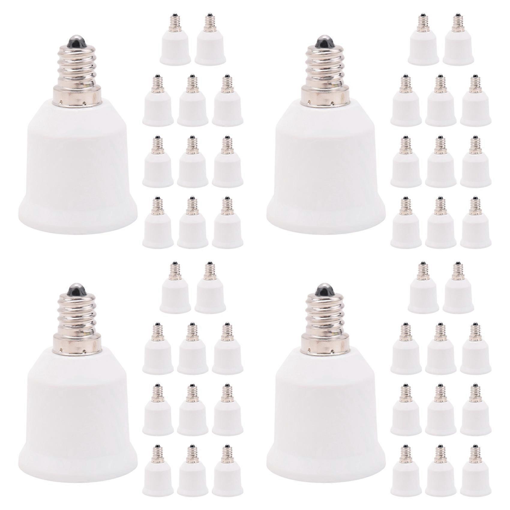 48 Pack E12 to E26 Adapter E12 Light Socket to Medium Base E26 E27 Converter Light Socket Adapter Chandelier Socket