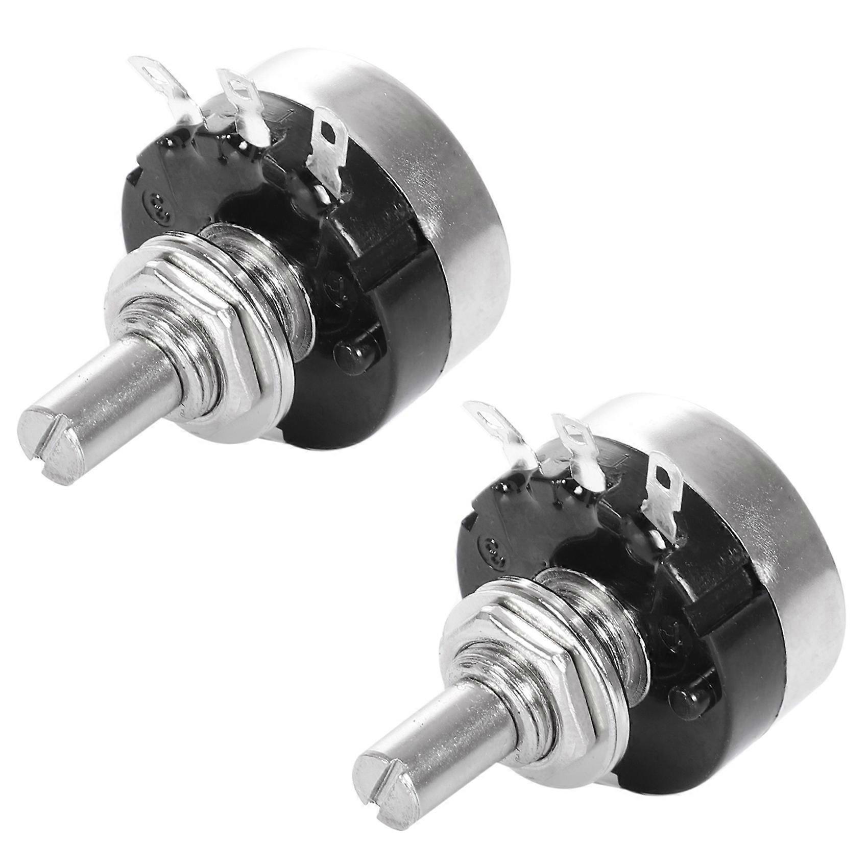 2X Rotary Taper Carbon Potentiometer with Diameter with Knob, RV24YN 20S B502 5K Ohm