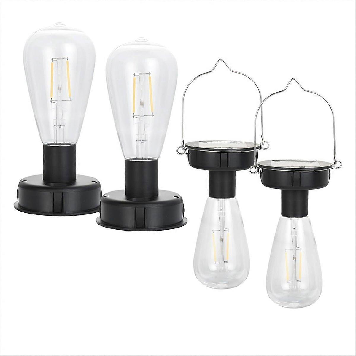 4 Pack Solar Hanging Lights Replacement Top Part Lantern Accessories