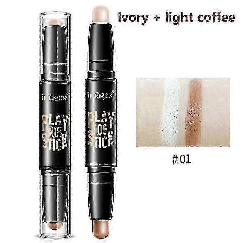 Double-headed High Gloss Contour Stick Multifunctional Facial Three-dimensional Makeup