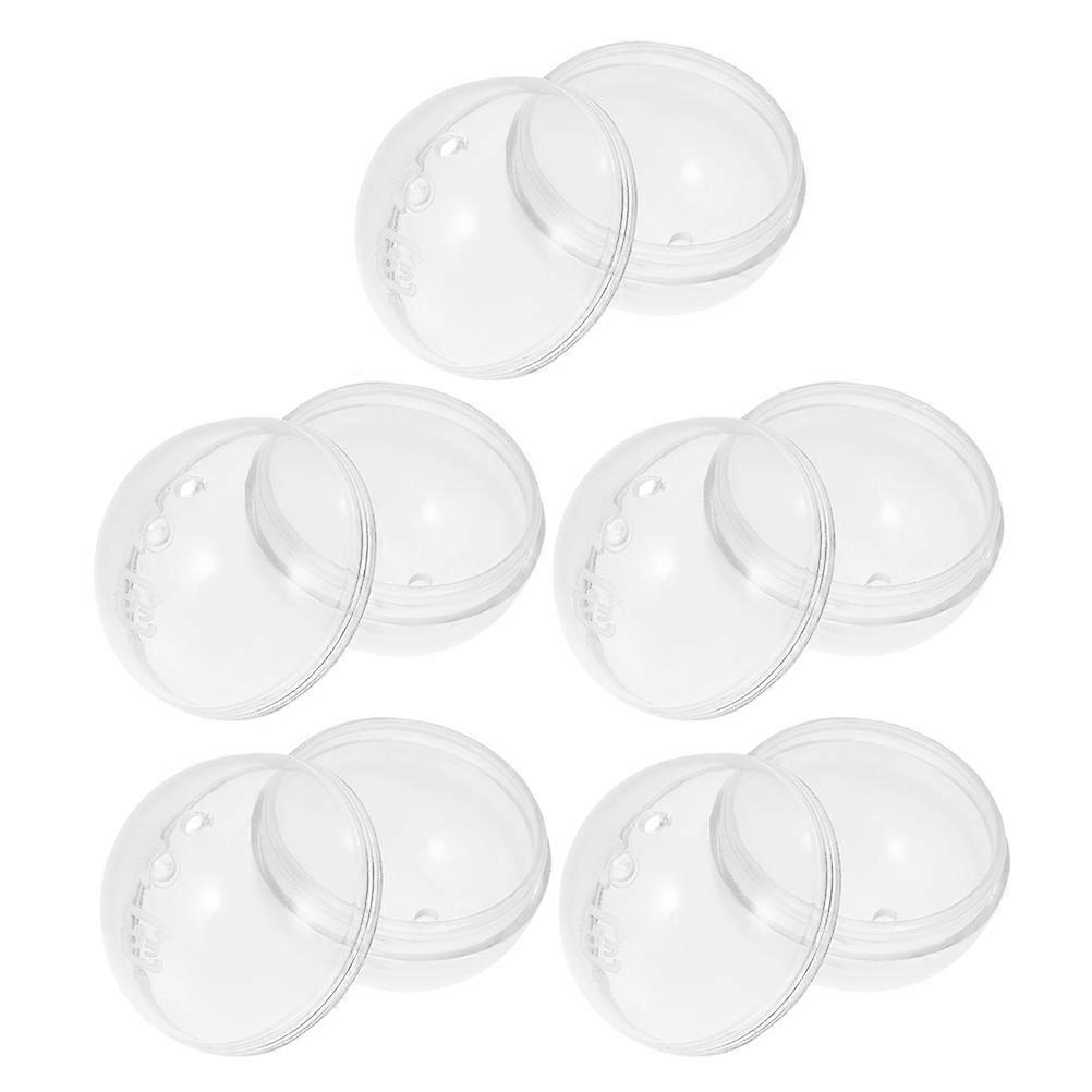Toy Capsules Vending Machine Round Balls Storage 5Pcs Clear Transparent