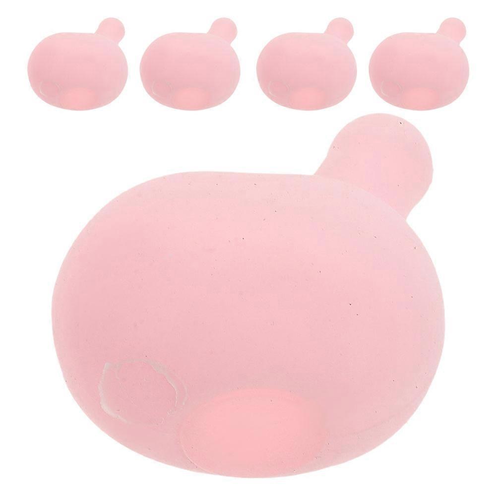 Creative Pink Silicone Bubble Insert for DIY Squeeze Toy 5Pcs Soft Balls