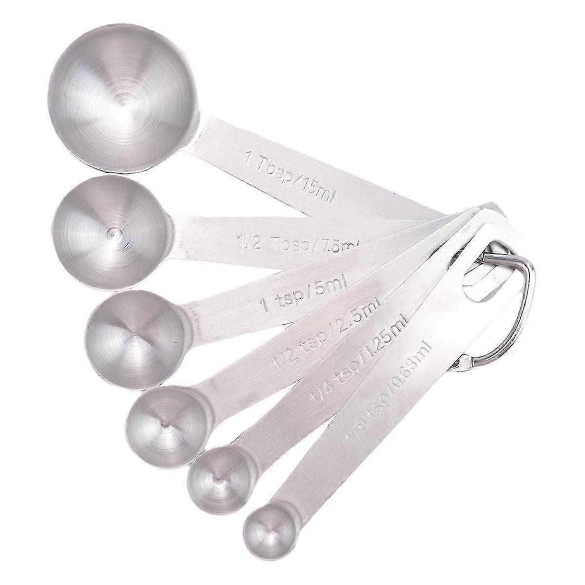 Measuring Spoons, Stainless Steel Measuring Spoons Cups Set, Small Tablespoon with Metric and US Mea