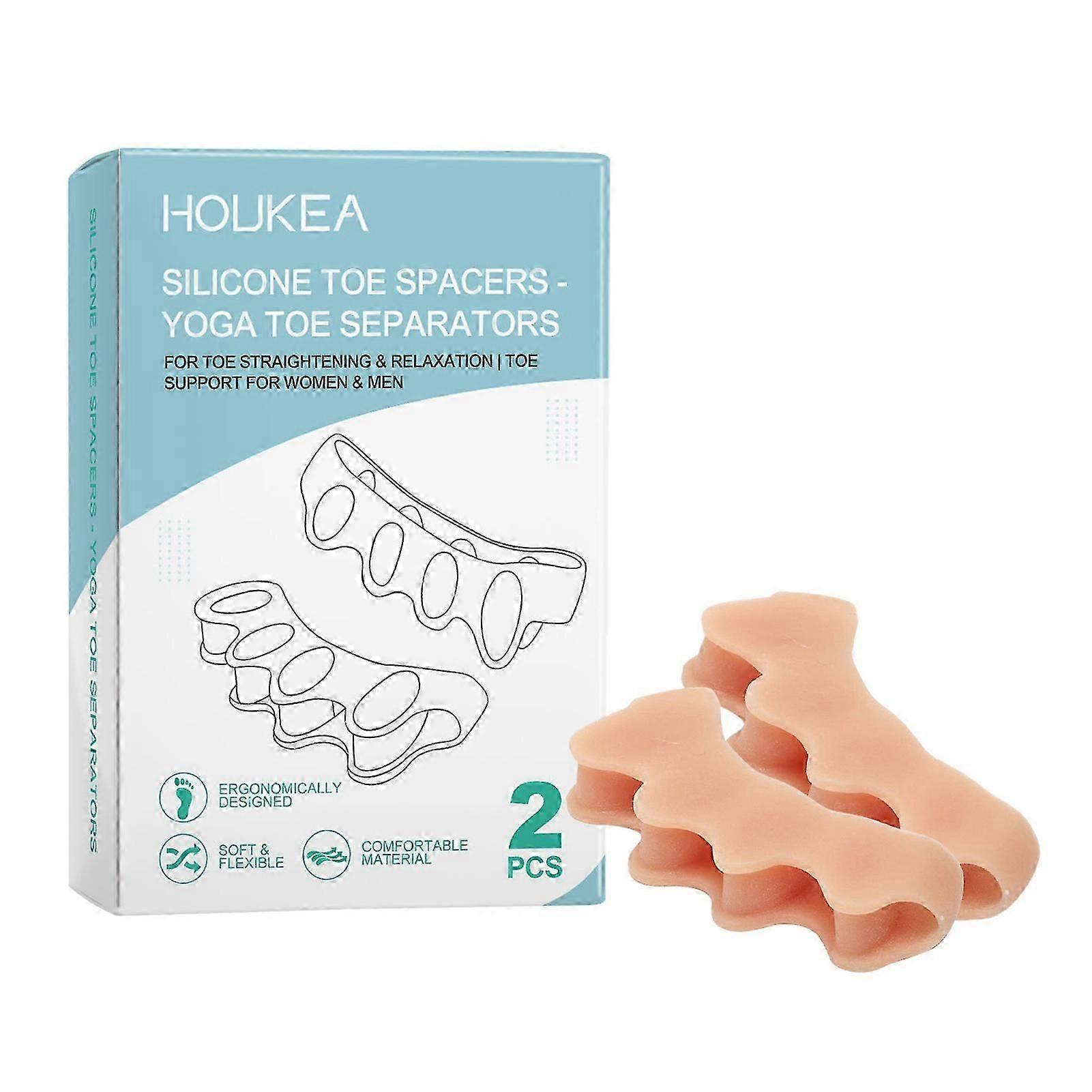 Silicone Toe Spacers - Yoga Toe Separators for Correctting Overlapping Toes, Bunions, Hammer Toe, Toe Support for Women Men