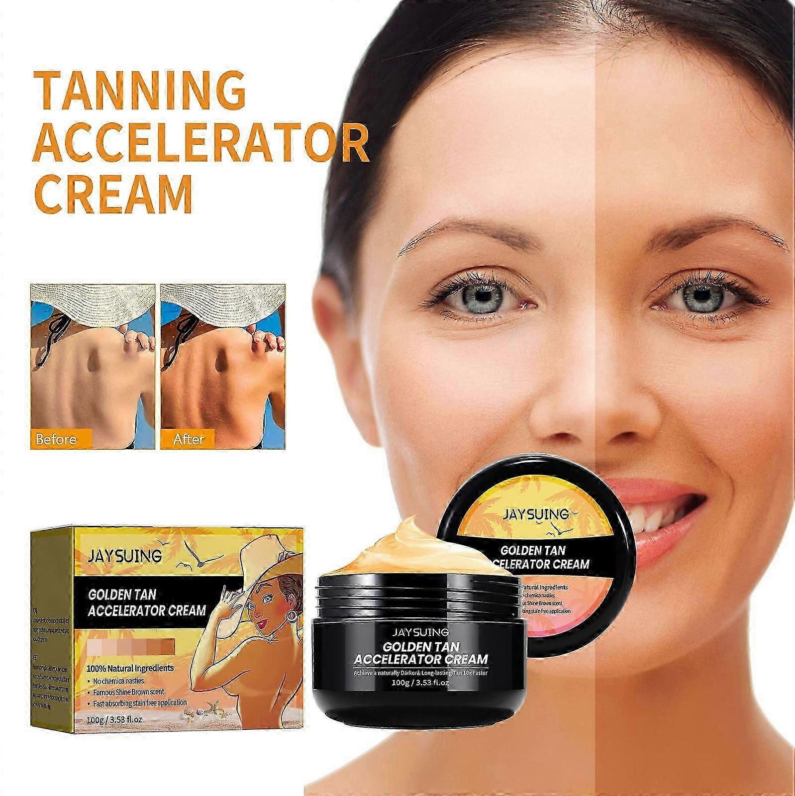 Natural Black Tanning Cream with Walnut, Olive & Carrot Oil  Hydrating, Even Glow