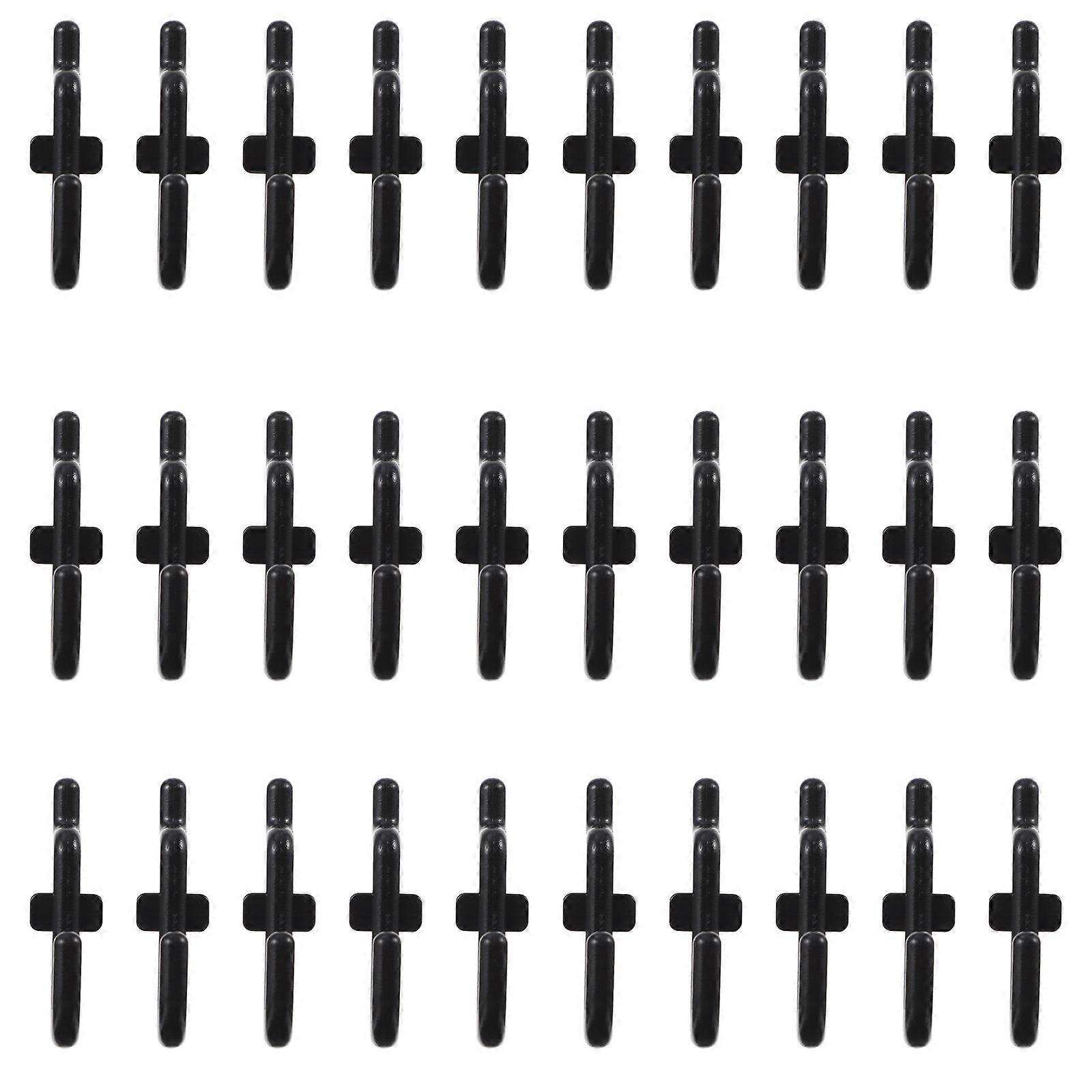 Pegboard Hooks for Shop Black Plastic J Shape Hook Easy to Fix on Pegboard 50PCS