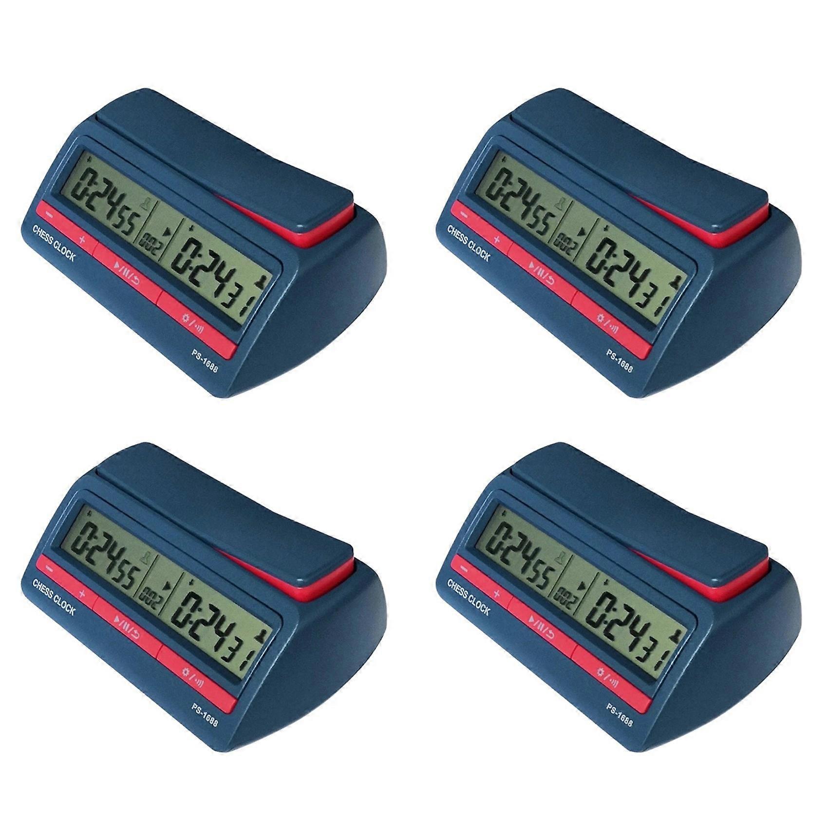 4X Advanced Chess Digital Timer Chess Clock Count Up Down Board Game Clock
