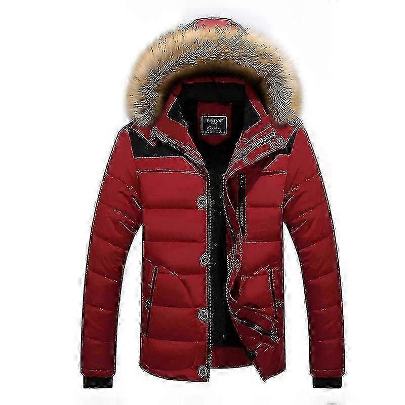 Insulated Coat for Men Featuring a Winter Puffer Design and Fur-Lined Hood