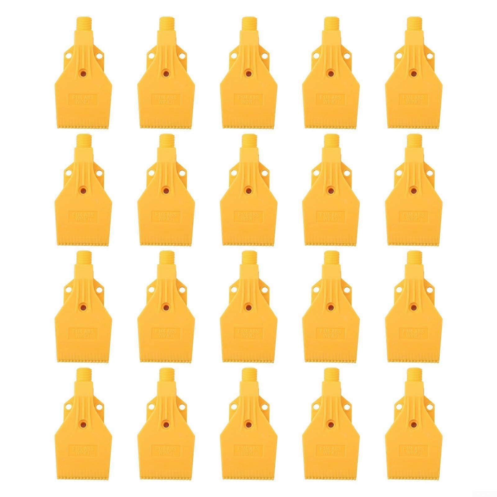 20Pcs 1/4 BSPT Flat Jet Air Blower Nozzles ABS Wide Coverage for Drying Cooling Cleaning