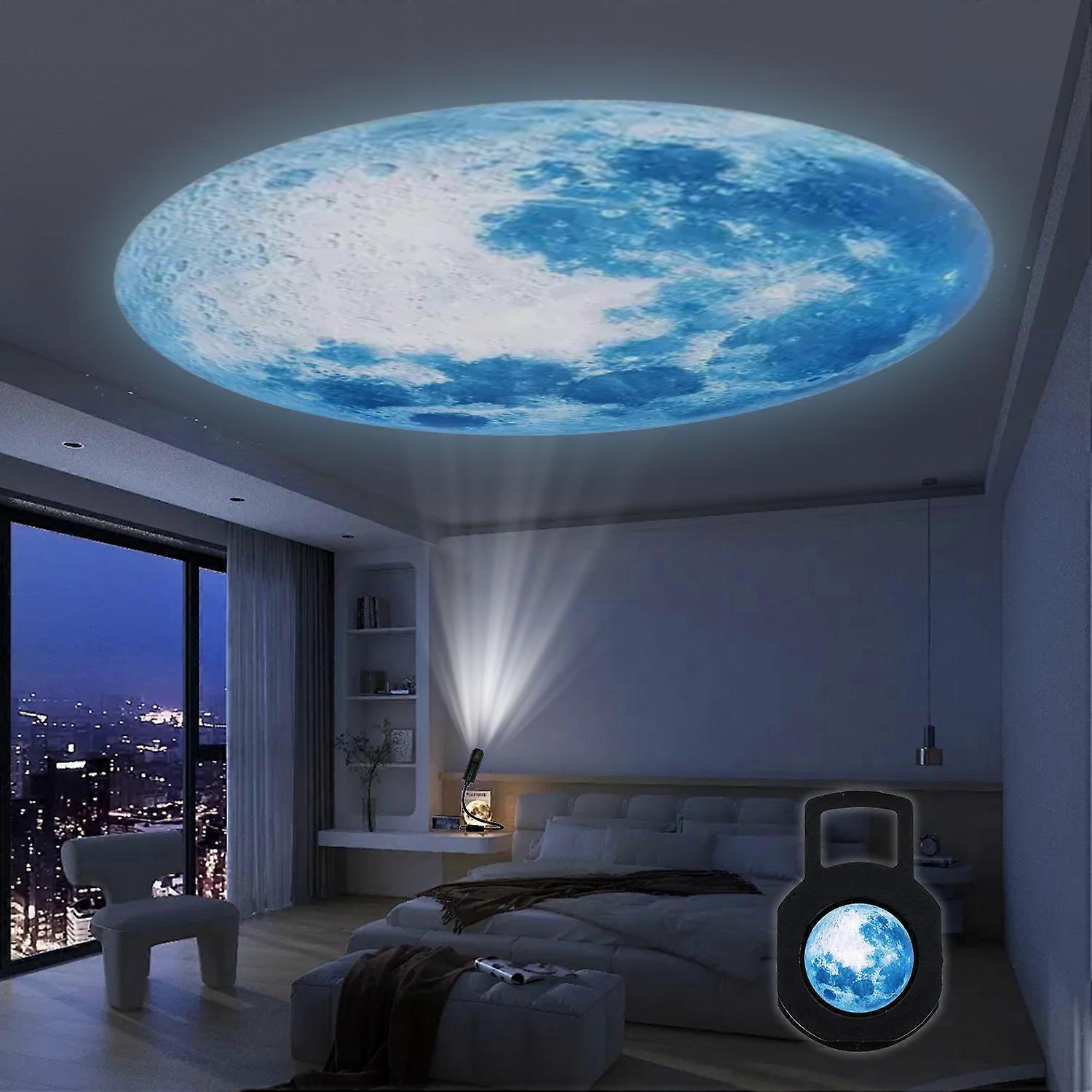 Moon lamp, LED lamp, blue planet