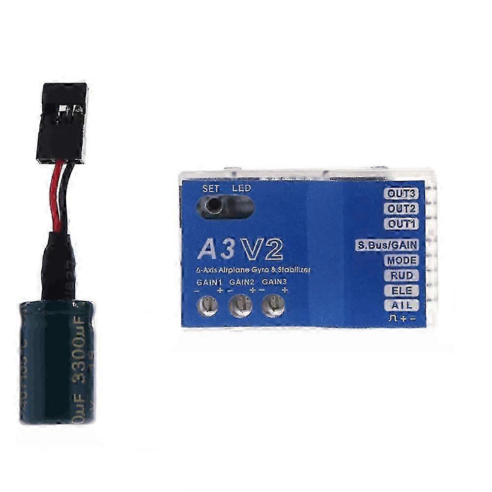 3 Axis Gyro A3 V2 Aeroplane Flight Controller Stabilizer for RC Airplane Fixed-Wing Copter