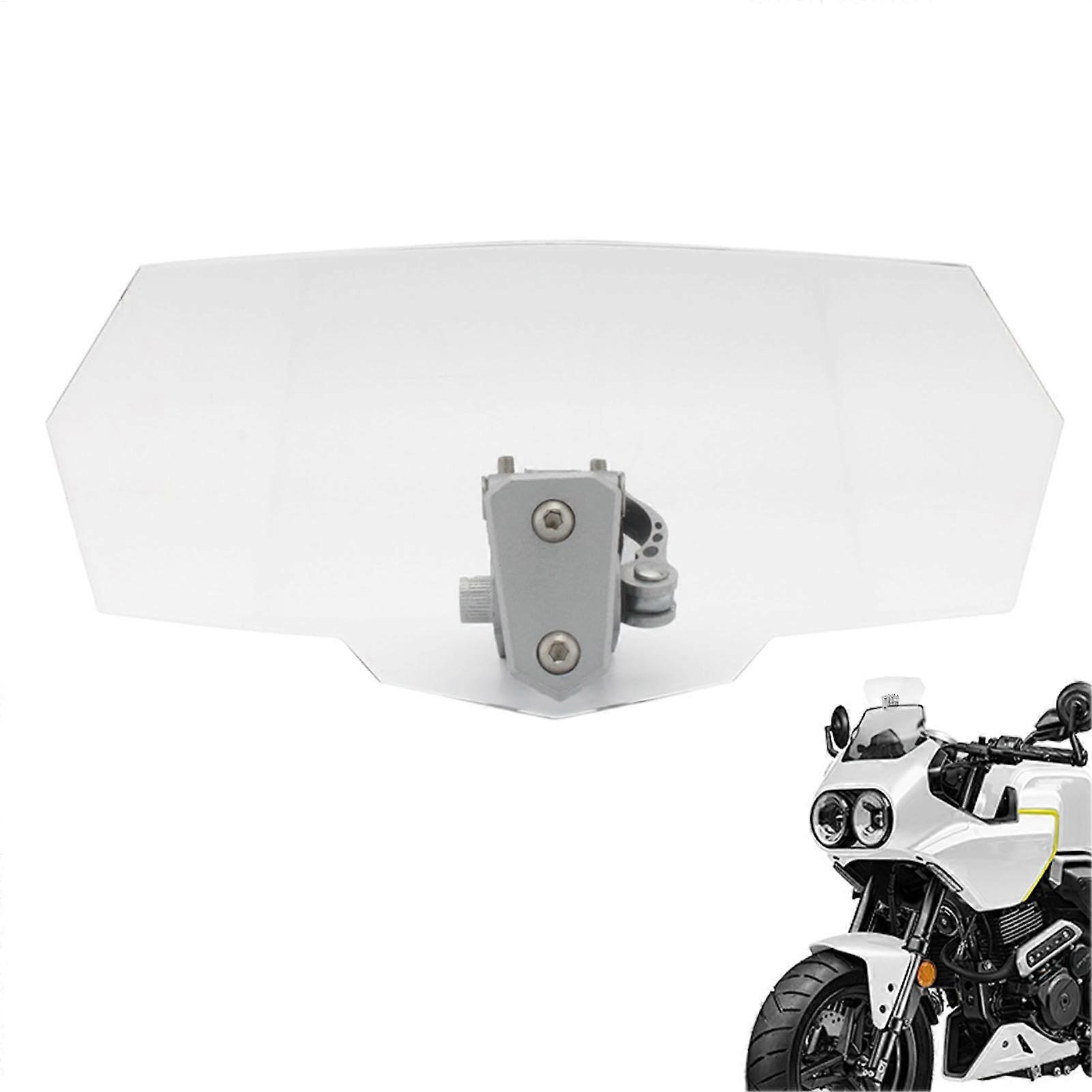 Motorcycle Windshield Extension with Adjustable Wind Deflector, Transparent Green, Enhanced Wind Protection for Smooth Riding