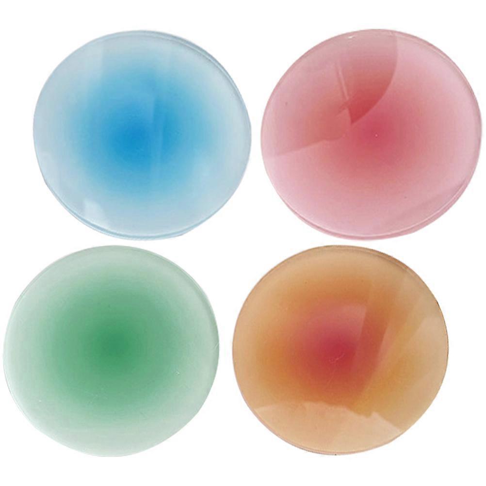 Decorative Coasters Round Gradient Red Nordic Style Holds Cups For Drinks 4Pcs