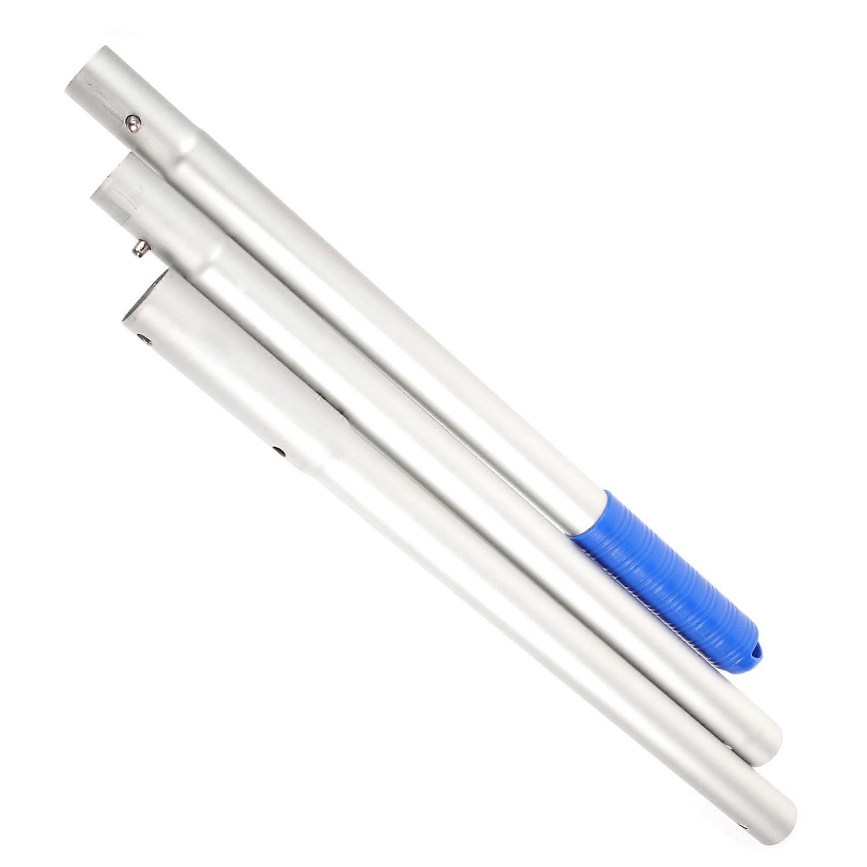 Adjustable Pool Skimmer Pole 1m ThreeSection Lightweight Metal Handle for Above Ground Cleaning