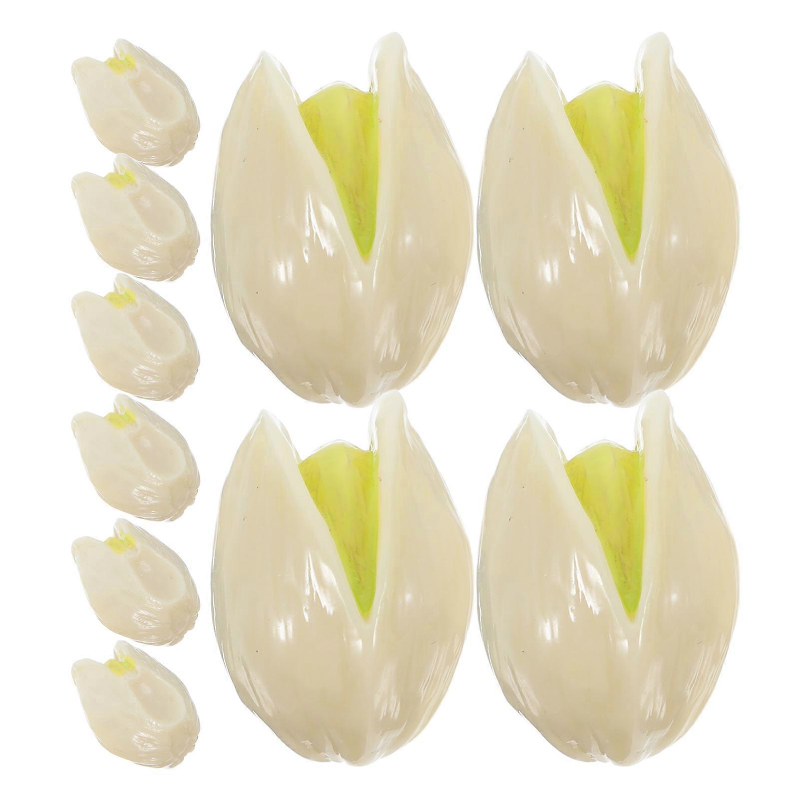 10Pcs Artificial Nuts Pistachio Nut Model for Decoration Fake Display