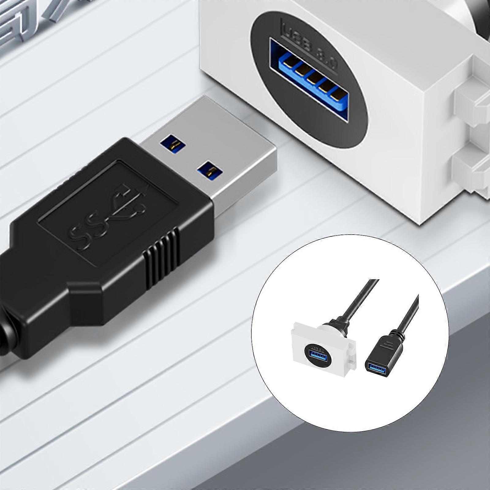 Highly Performances USB3.0 Extension Cable Fast Data Transfer USB Panel Mount for Reliable Connection Various Environment Multicolor